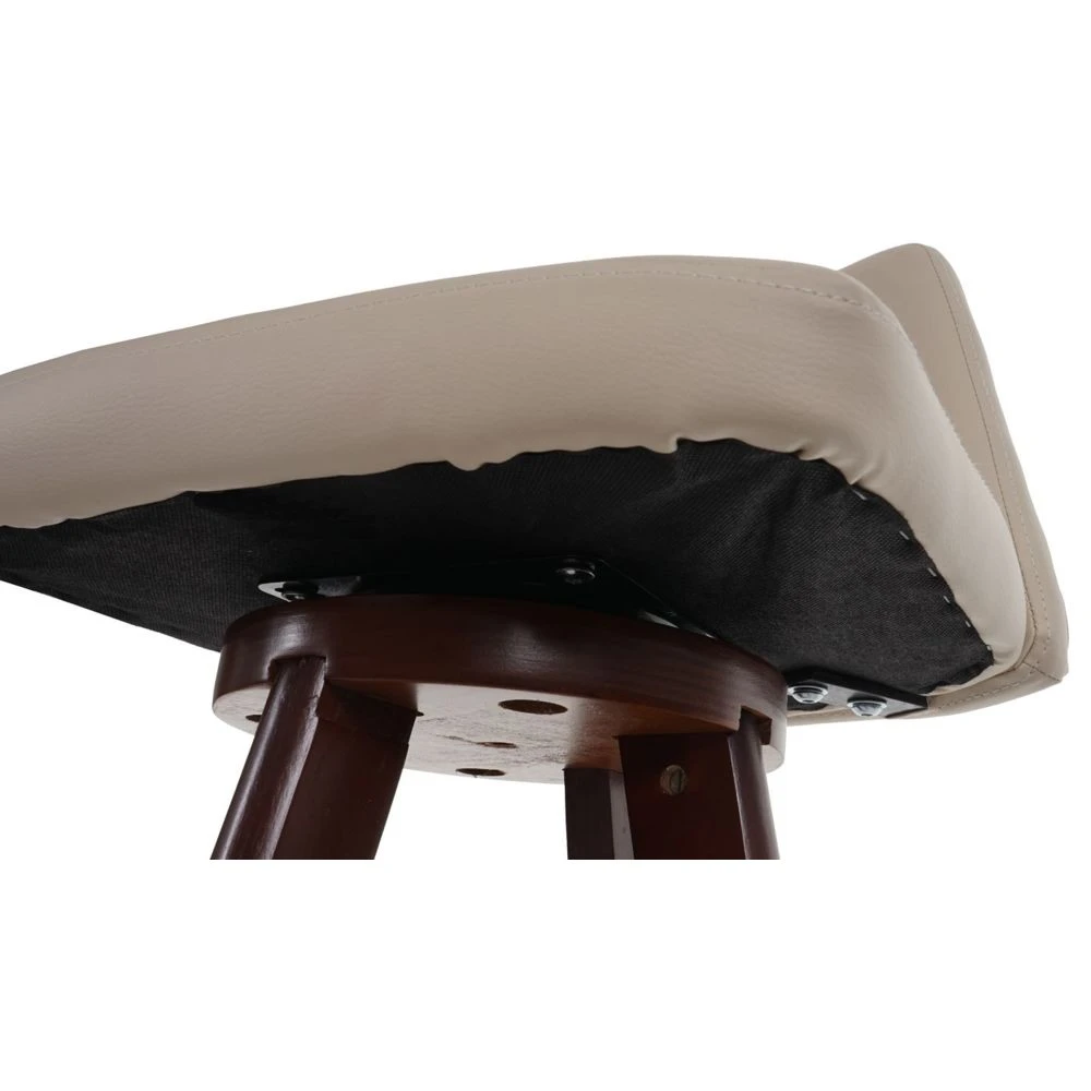 Tabouret De Bar Boras, Chaise De Comptoir, Bois, Similicuir, Rotatif ~... – Image 3