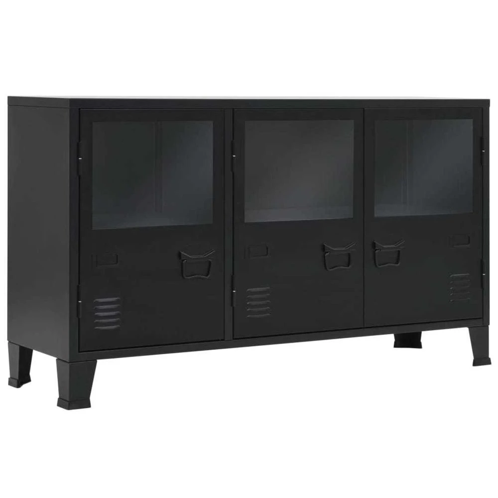 VIDAXL Buffet Métal De Style Industriel 130 X 35 X 70 Cm Noir - Armoires Et ...