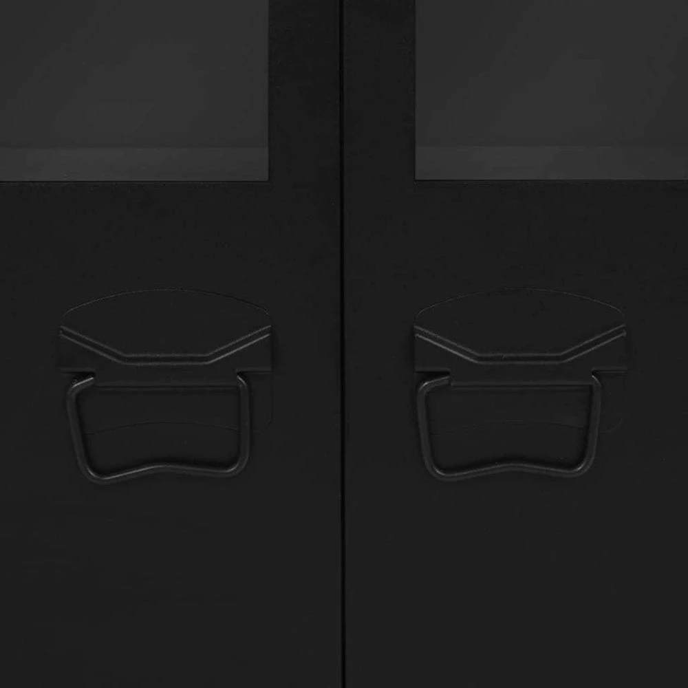 VIDAXL Buffet Métal De Style Industriel 130 X 35 X 70 Cm Noir - Armoires Et ... – Image 2