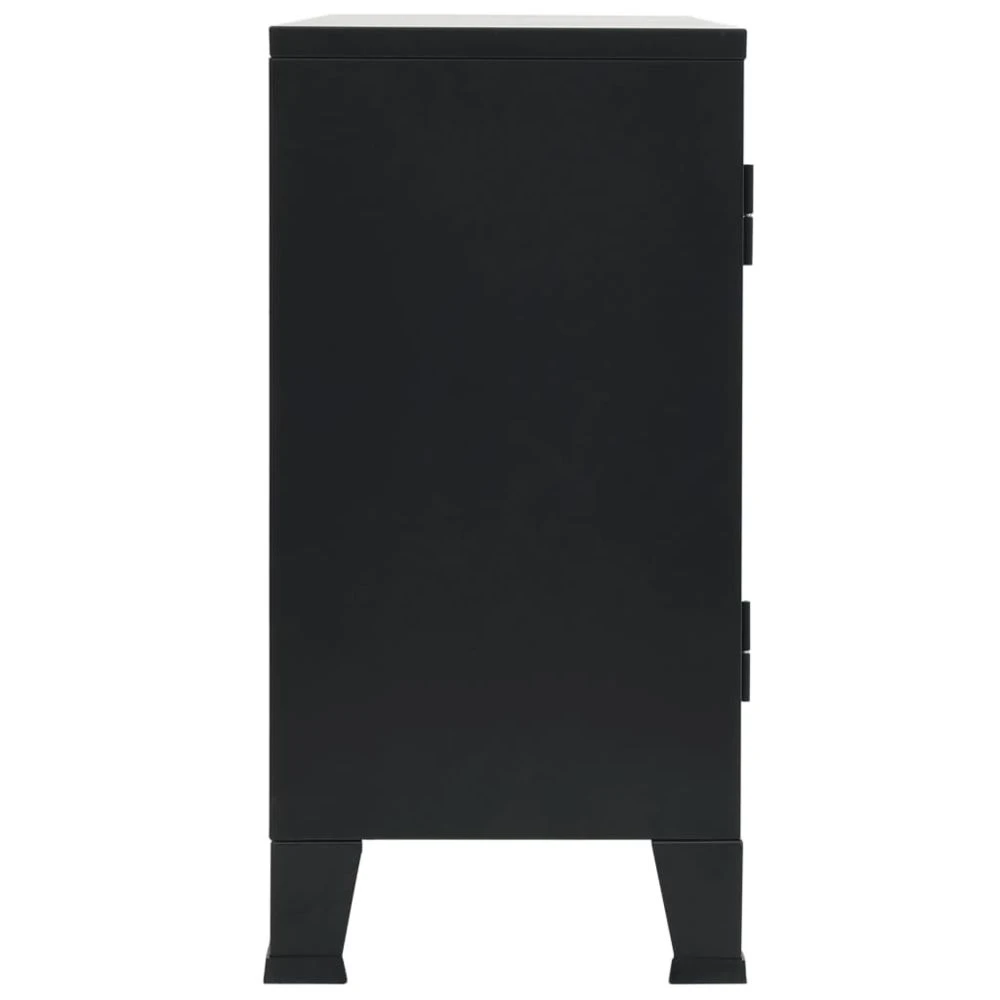 VIDAXL Buffet Métal De Style Industriel 130 X 35 X 70 Cm Noir - Armoires Et ... – Image 5
