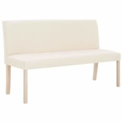 Banquette Pouf Tabouret Meuble Banc 139 5 Cm Crème Polyester 3002060