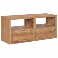 Meuble Télé Buffet Tv Télévision Design Pratique 90 Cm Bois De Tec...