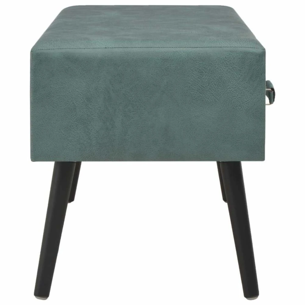 Banquette Pouf Tabouret Meuble Banc Avec Tiroirs 80 Cm Vert De Mer Sim... – Image 5