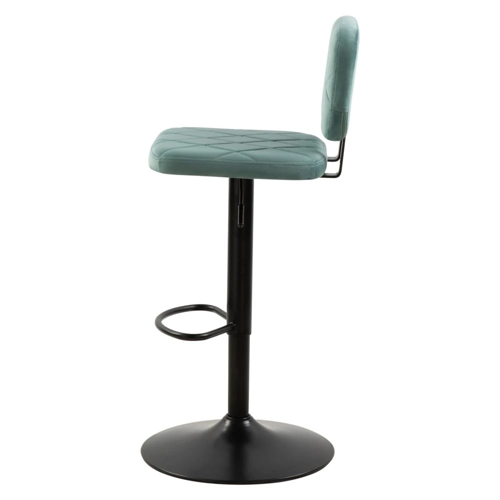 Chaise De Bar Viktor En Velours Vert D'eau 60/81 Cm (lot De 2) – Image 5