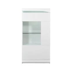 Bahut Ovio Vitrine 1 Porte 70 X 138 Cm