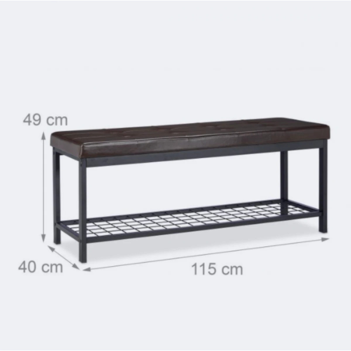 Banc Banquette Range Chaussures Ouvert Similicuir Support Grillage MĂ©...