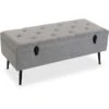 Versa Banc Malle De Rangement En Tissu 102 Cm Gris