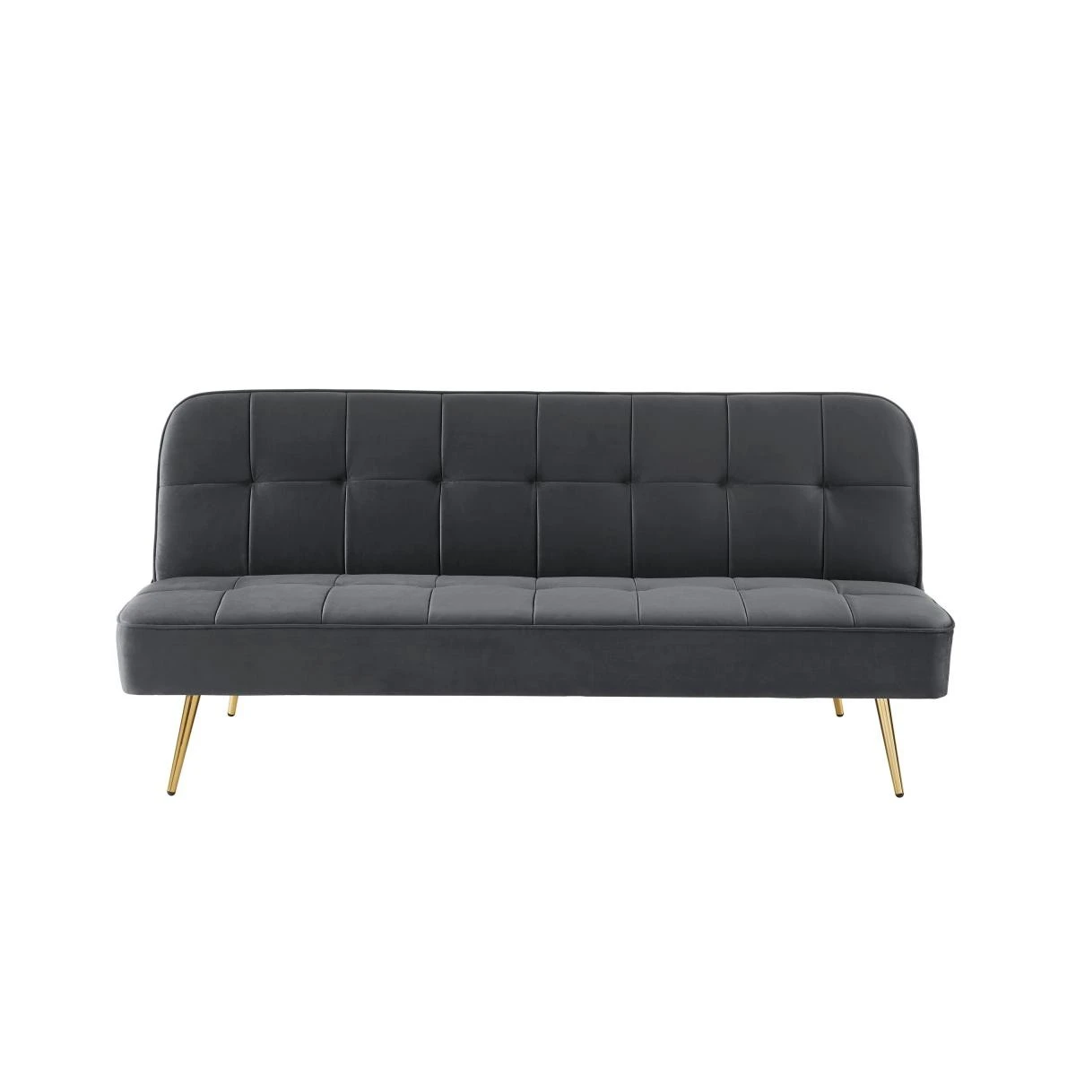 Banquette AROMA Convertible En Velours Anthracite 3 Places