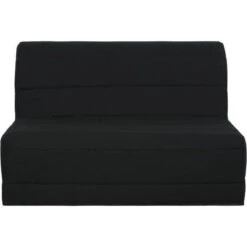 Banquette BZ 140x190 - Tissu Noir - MELISSA