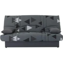 Banquette Clic Clac 3 Places - Tissu Bikini Gris - Style Contemporain ...