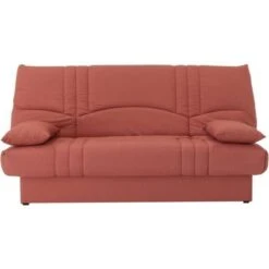 Banquette Clic Clac 3 Places - Tissu Terracotta - Style Contemporain -...