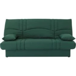 Banquette Clic Clac 3 Places - Tissu Vert Foret - Style Contemporain -...