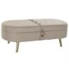 Banquette Coffre En Métal Coloris Beige - Longueur 114 X Profondeur 4...