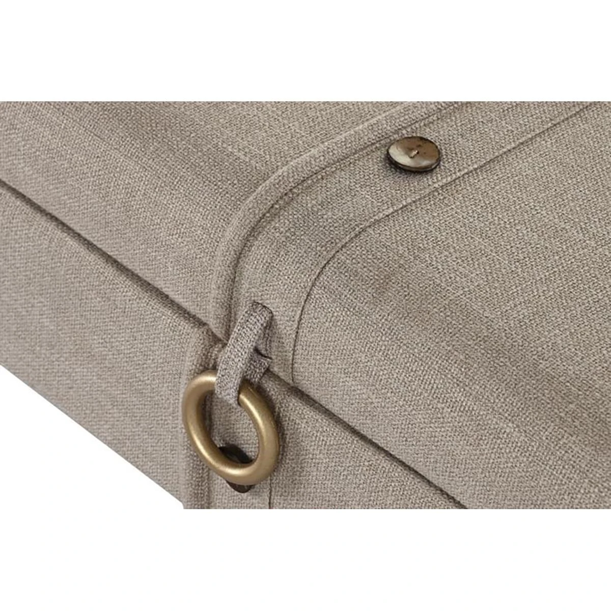 Banquette Coffre En Métal Coloris Beige - Longueur 114 X Profondeur 4... – Image 5