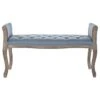 Banquette En Bois De Caoutchouc Coloris Bleu- Longueur 109 X Profondeu...