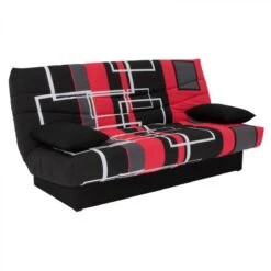 Banquette Lit Clic Clac PORTO Labyrinthe Noir Et Rouge