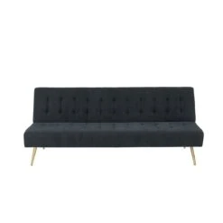 Banquette NINO Convertible Velours Côtelé Noir