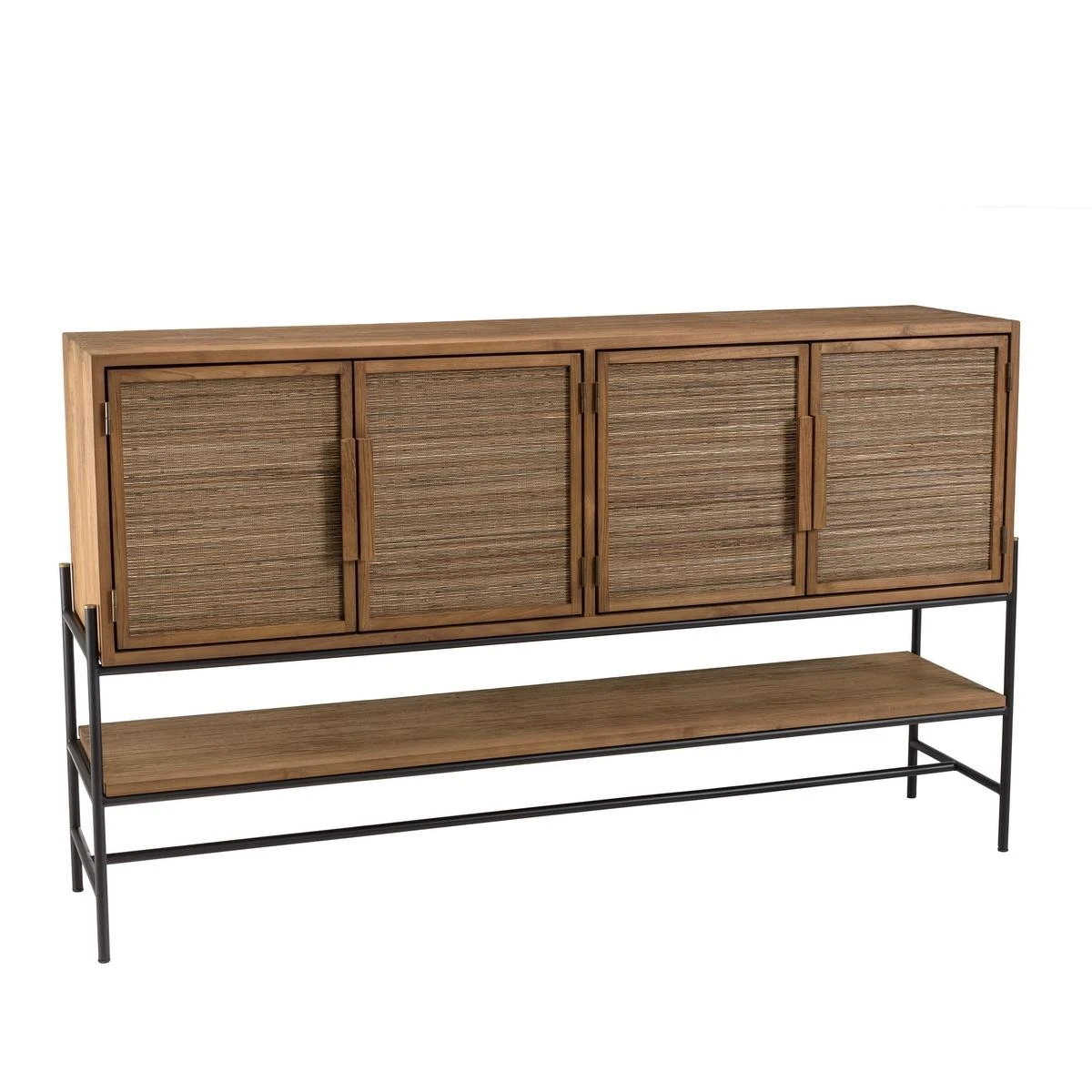 Buffet 4 Portes En Bois De Teck Recyclé – Image 2