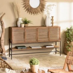 Buffet 4 Portes En Bois De Teck Recyclé