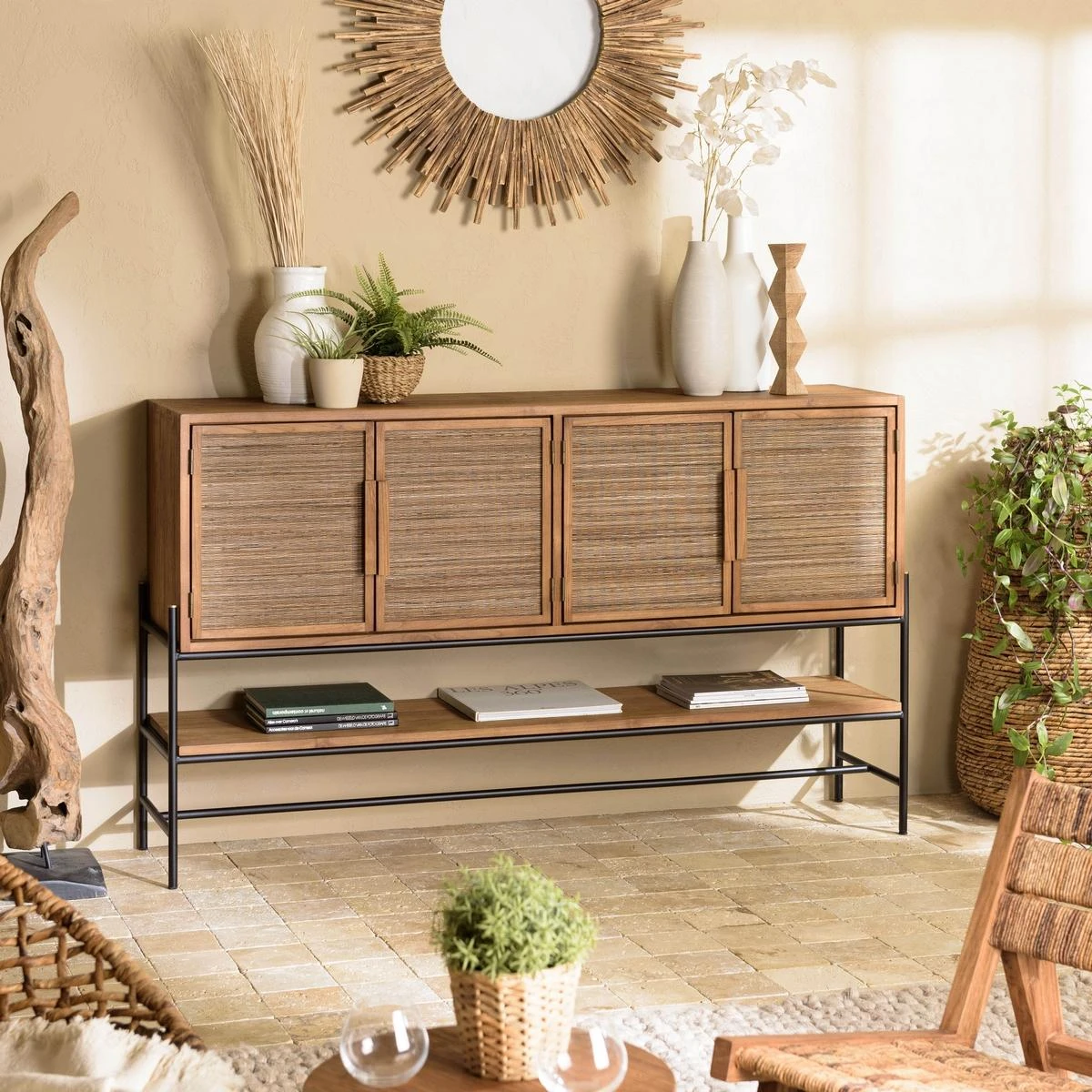 Buffet 4 Portes En Bois De Teck Recyclé