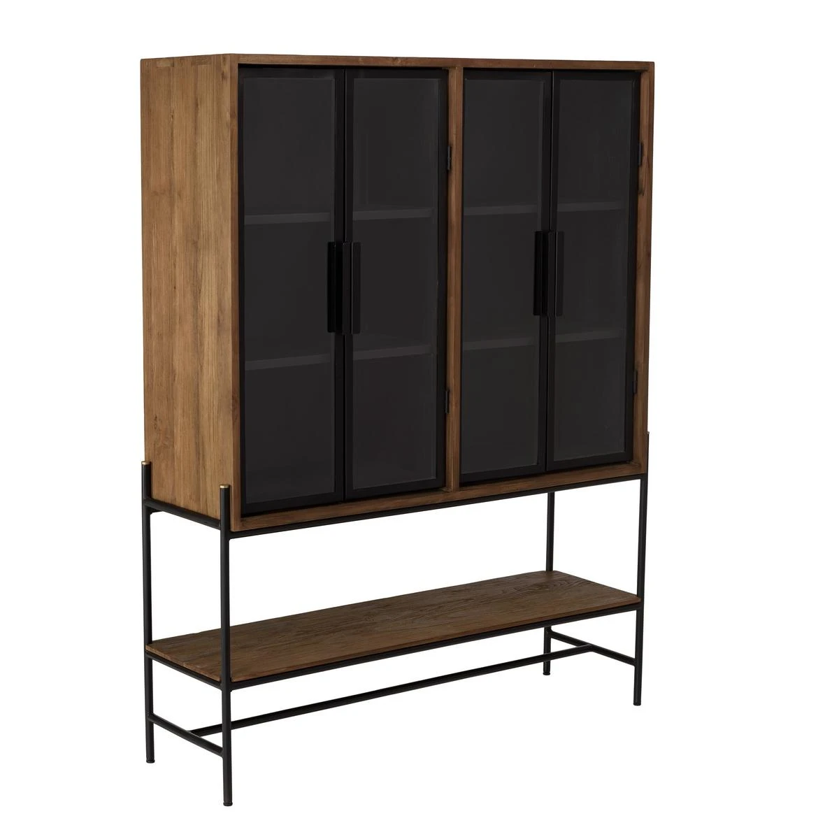 Buffet 4 Portes Vitrées 6 étagères 1 Niche – Image 9