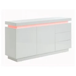 Buffet EMERSON II - LEDs - 2 Portes & 3 Tiroirs - MDF Laqué Blanc 8 Buffet EMERSON II - LEDs - 2 Portes & 3 Tiroirs - MDF Laqué Blanc -Womo Design Boutique buffet emerson ii leds 2 portes et 3 tiroirs mdf laque blanc 7968213 20187855 1140x1140