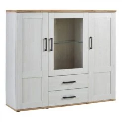 BUffet Haut 3 Portes 2 Tiroirs ROMANCE Imitation Pin/ Imitation ChĂȘne