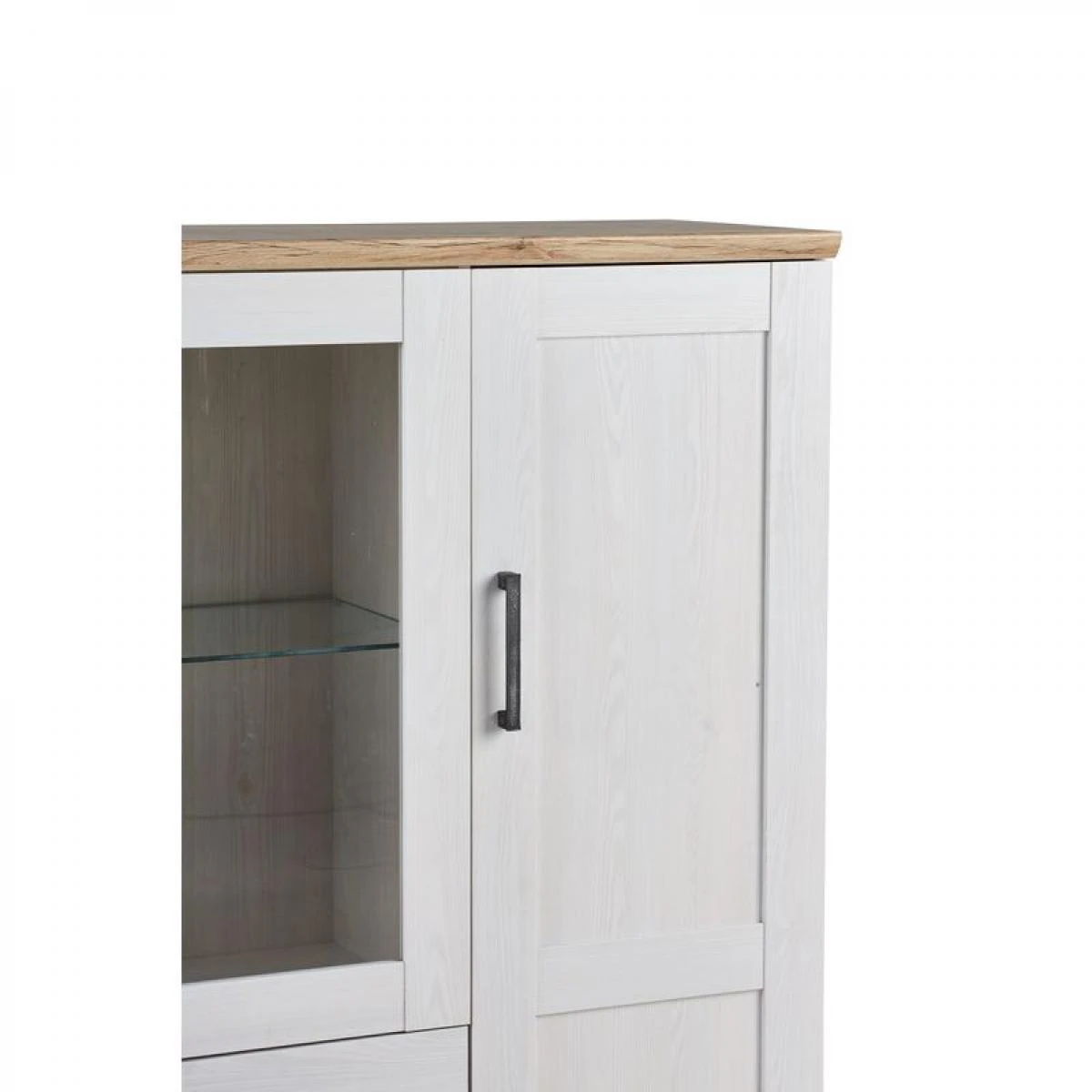 BUffet Haut 3 Portes 2 Tiroirs ROMANCE Imitation Pin/ Imitation ChĂȘne â Image 4