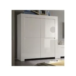 Buffet Haut Blanc Laqué 4 Portes Design PIETRA