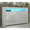 Buffet JIVE 145 Cm Blanc Laqué Avec LEDS