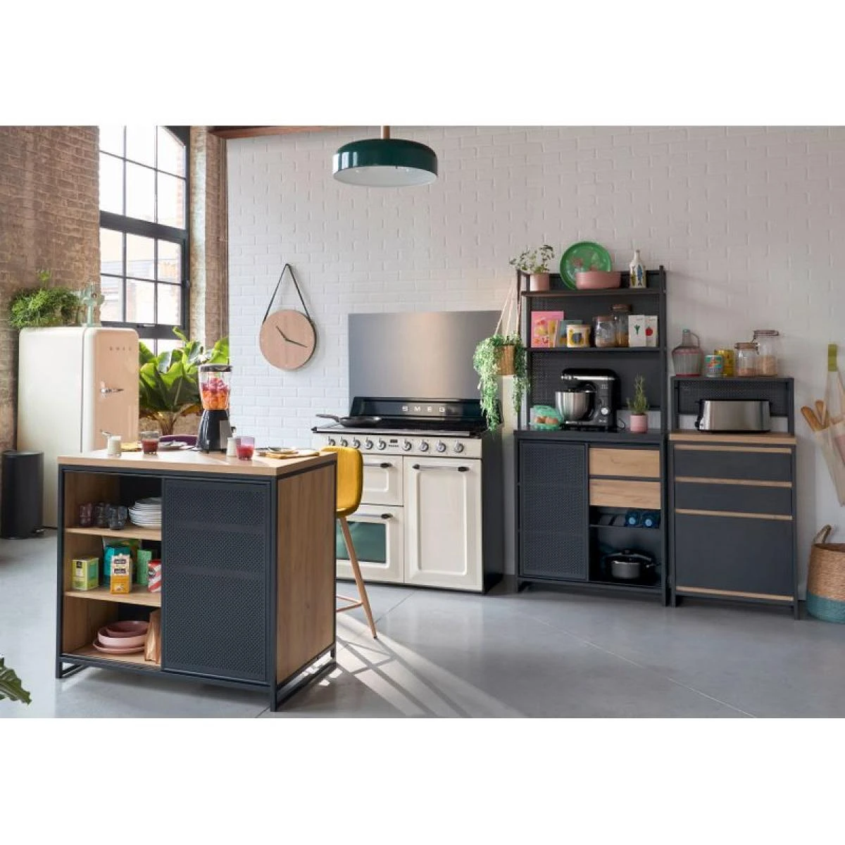 Time Buffet Mi-hauteur BOSTON Noir ChĂȘne â Image 2