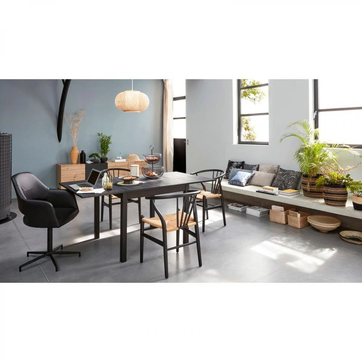 Buffet NOLA Imitation ChĂȘne Et Noir â Image 5