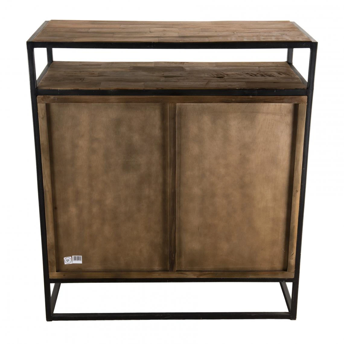 Buffet SIXTINE 2 Portes Et 1 Étagère Bois Teck Recyclé Et Métal – Image 15