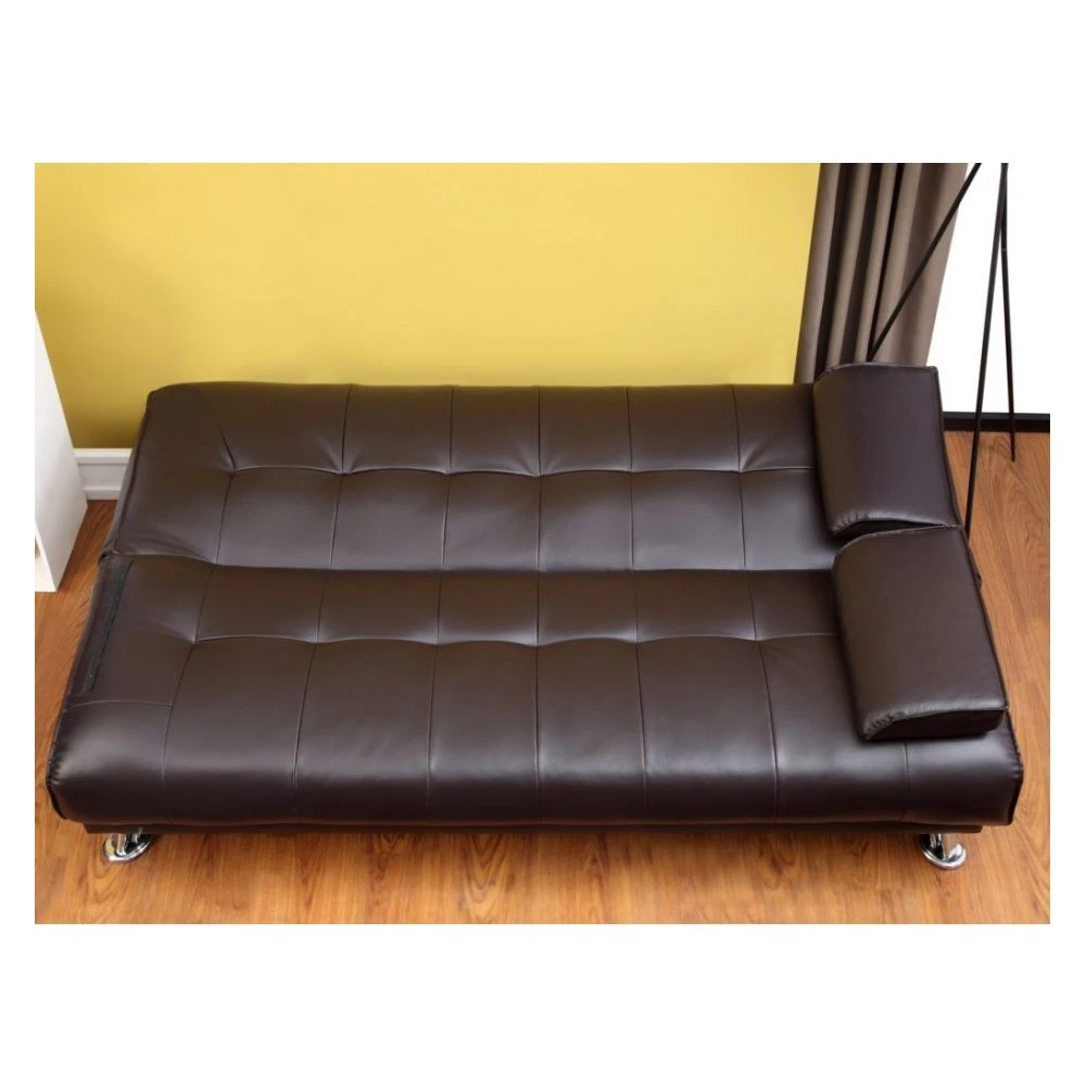 Canapé Convertible Clic-clac MAXIME En Simili - Marron – Image 6