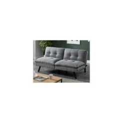 Canapé Convertible Clic-clac 3 Places PEGULA En Tissu - Gris