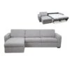 Canapé D'angle Gauche Convertible Express En Tissu Gris BEVIS