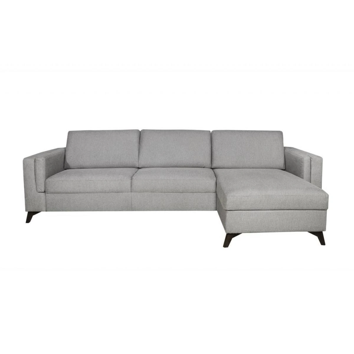 Canapé D'angle Droit Convertible Express En Tissu Gris - Couchage 140... – Image 3