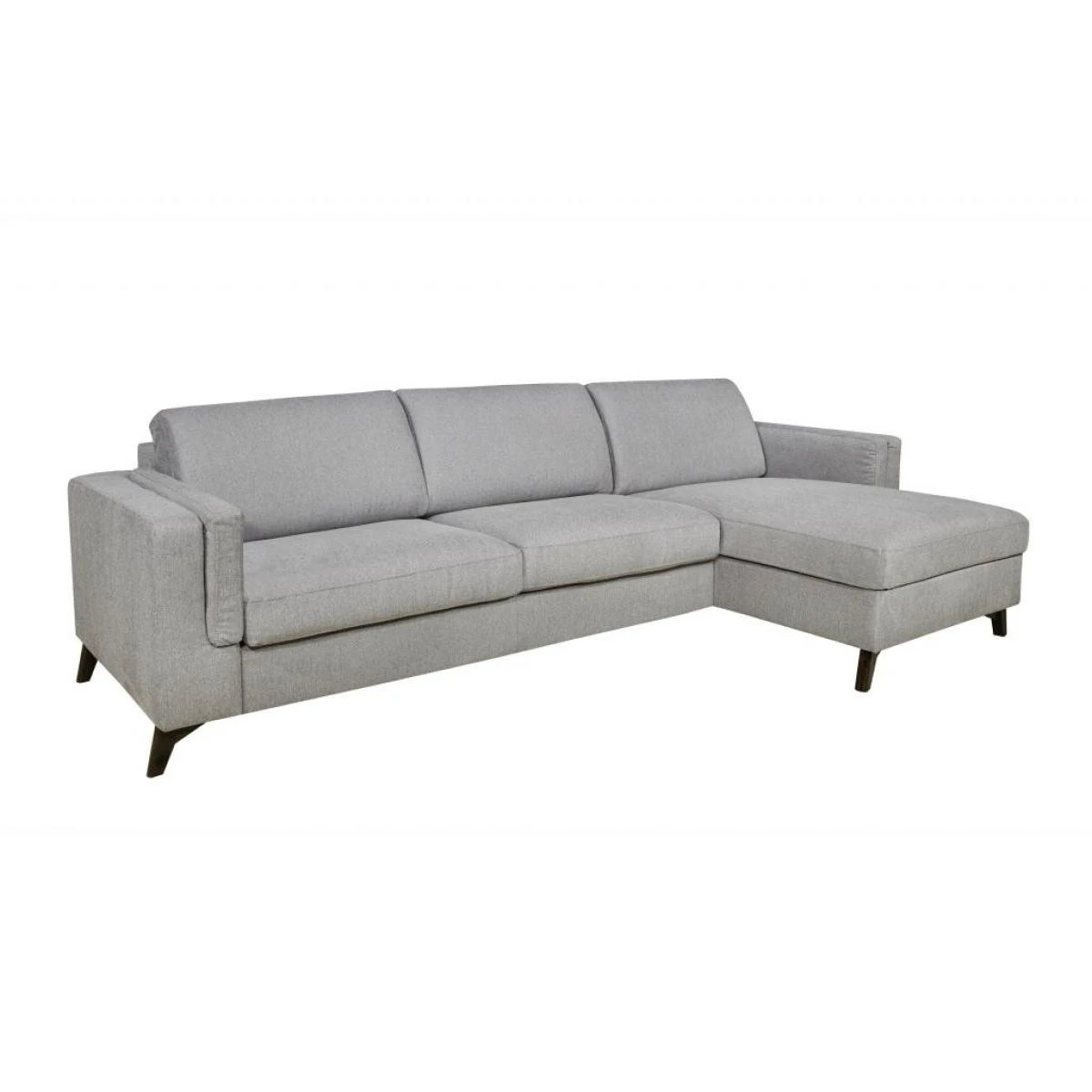 Canapé D'angle Droit Convertible Express En Tissu Gris - Couchage 140... – Image 4