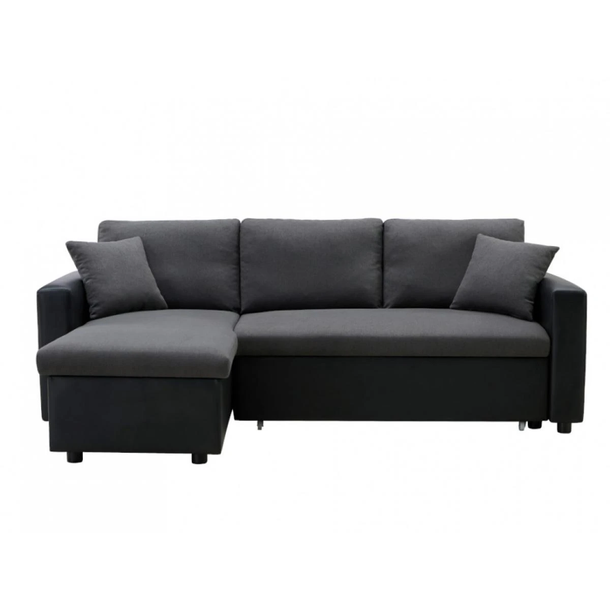 Canapé D'angle Convertible Et Réversible En Tissu Et Simili GAZUR - ... – Image 4