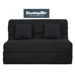 Canapé Lit Caly BZ 140 Mousse 28 Kg Couette Noire