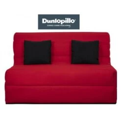 Canapé Lit Caly BZ 140 Mousse 28 Kg Couette Rouge