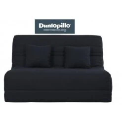 Canapé Lit Romy Slyde 140 Mousse 35 Kg Couette Noir