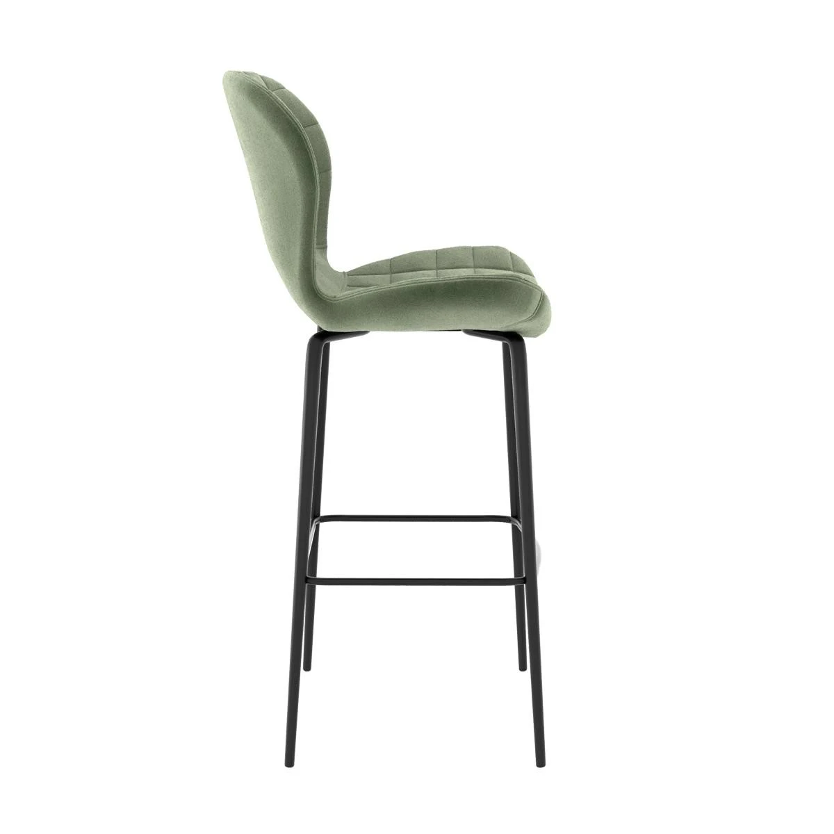 Chaise De Bar Mazzia En Velours Vert 75 Cm (lot De 2) – Image 5