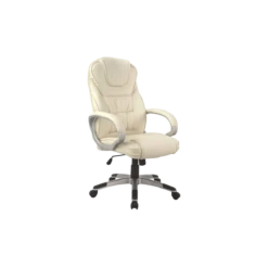 Chaise De Bureau à Roulettes - Q031 - 64 X 48 X 112 Cm - Beige