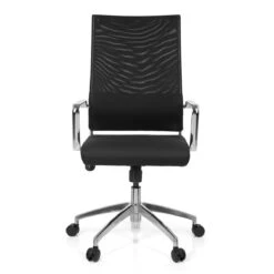 Chaise De Bureau / Chaise Pivotante LUCANO PRO Tissu Noir Hjh OFFICE