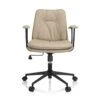 Chaise De Bureau / Fauteuil Pivotant SMALLO Similicuir Beige Hjh OFFIC...