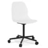 Chaise De Bureau Moderne 'MAGELLAN' Blanche Sur Roulettes