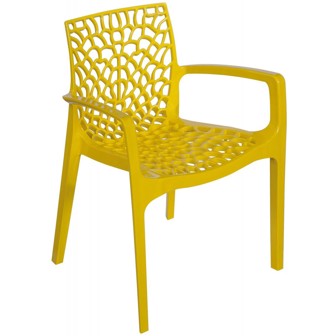 Chaise Design Jaune Avec Accoudoirs GRUYER 1 Chaise Design Jaune Avec Accoudoirs GRUYER