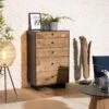 Chiffonnier 5 Tiroirs Pin Recyclé DANIDO
