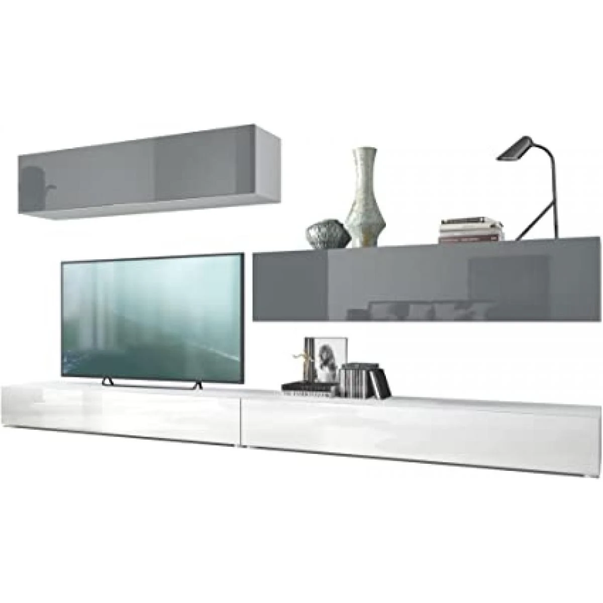 MPC Combinaison Murale Corps En Blanc Mat/façades En Blanc Haute Brillanc... – Image 2